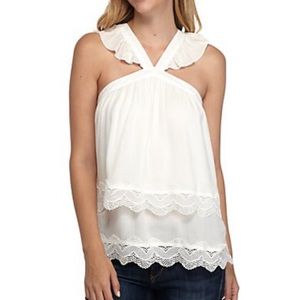 Blu pepper white gauzy top